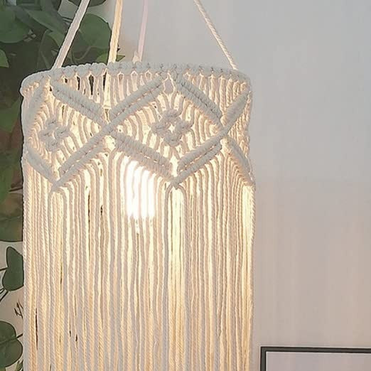Beautiful Macrame Hanging Lamp For Home Decor - Leechoo